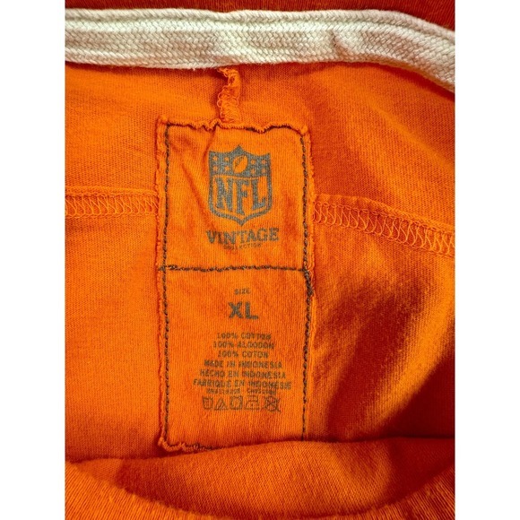 NFL Vintage Collection Orange Miami Dolphins Long Sleeve T-shirt Adult XL - Picture 3 of 5